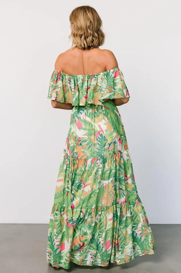 Sonoma Off Shoulder Maxi Dress Green Multi Women Baltic Born Maxi Dresses Sonoma Off Shoulder Maxi Dress Green Multi Women Baltic Born Maxi Dresses