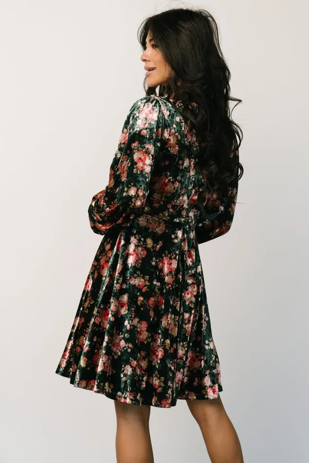 Teri Velvet Short Dress Forest Multi Women Baltic Born Short Dresses