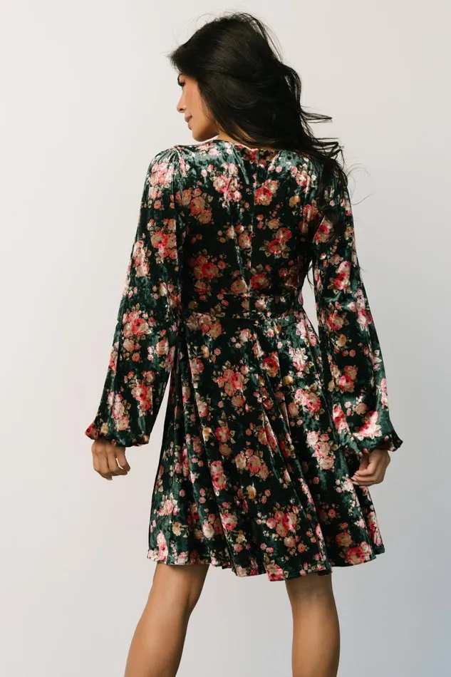 Teri Velvet Short Dress Forest Multi Women Baltic Born Short Dresses