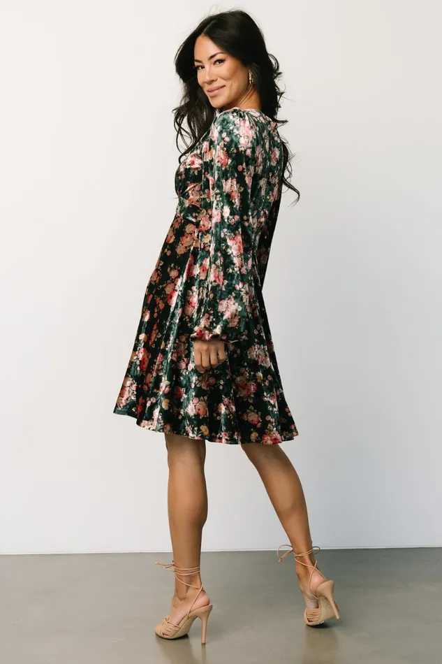 Teri Velvet Short Dress Forest Multi Women Baltic Born Short Dresses