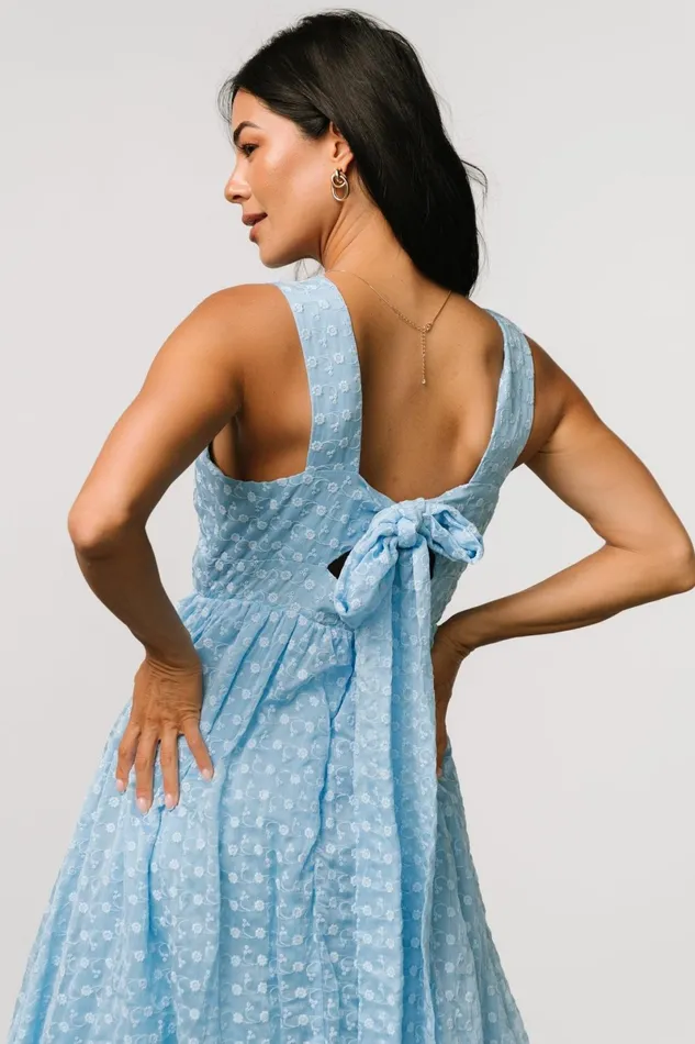 Thalia Embroidered Tank Midi Dress Blue Women Baltic Born Midi Dresses