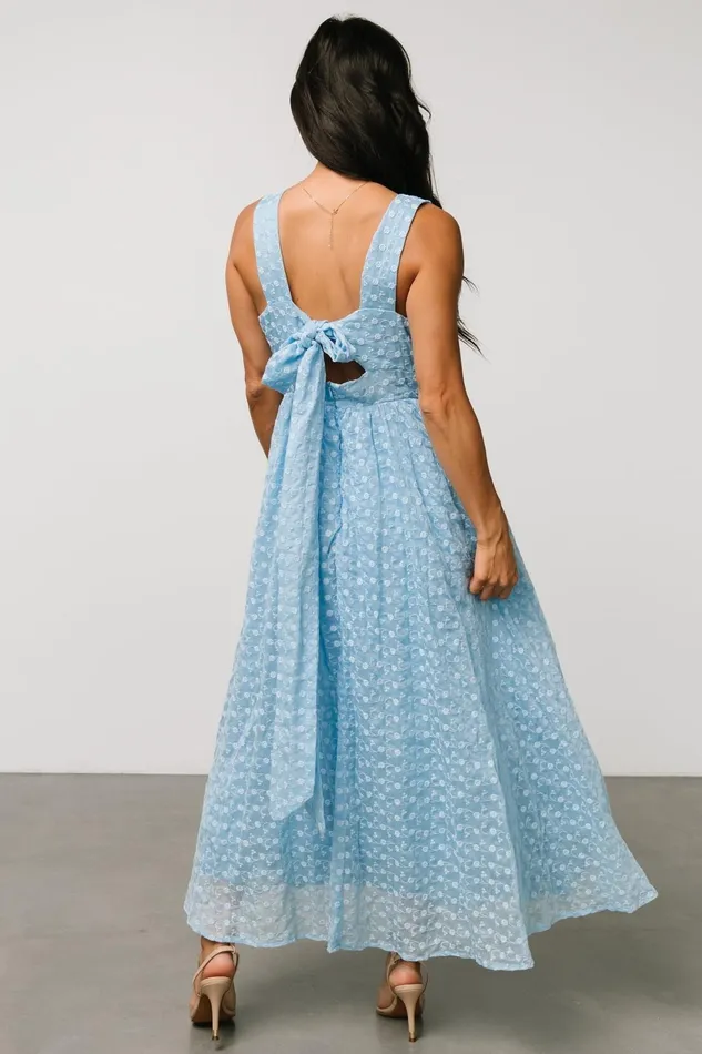 Thalia Embroidered Tank Midi Dress Blue Women Baltic Born Midi Dresses