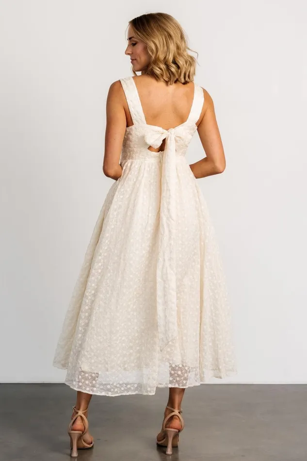 Thalia Embroidered Tank Midi Dress Vintage Cream Women Baltic Born Bridal Thalia Embroidered Tank Midi Dress Vintage Cream Women Baltic Born Bridal