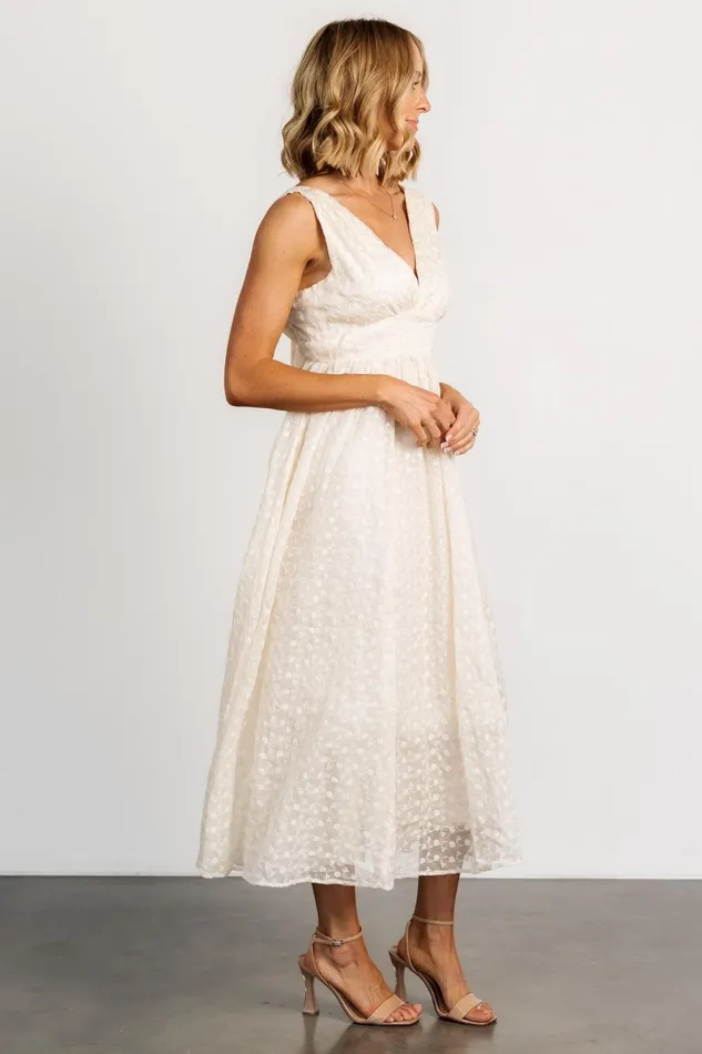 Thalia Embroidered Tank Midi Dress Vintage Cream Women Baltic Born Bridal Thalia Embroidered Tank Midi Dress Vintage Cream Women Baltic Born Bridal