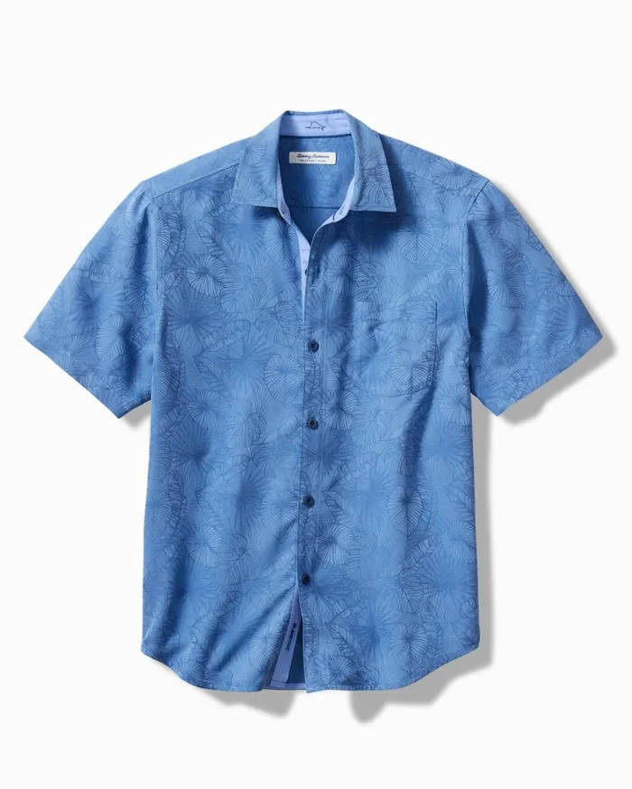 Tommy Bahama Coconut Point Keep It Frondly IslandZone Camp Shirt Bright Cobalt Men Shirts