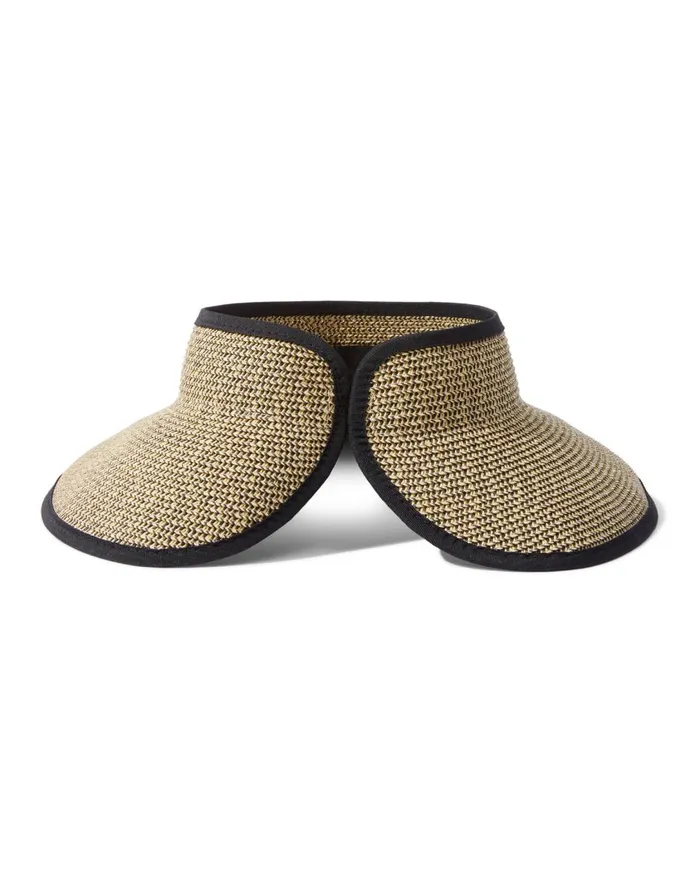 Tommy Bahama Packable UltraBraid Visor Black Multi Women Luggage and Travel Tommy Bahama Packable UltraBraid Visor Black Multi Women Luggage and Travel