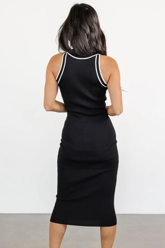 Tove Knit Tank Midi Dress Black Women Baltic Born Midi Dresses Tove Knit Tank Midi Dress Black Women Baltic Born Midi Dresses