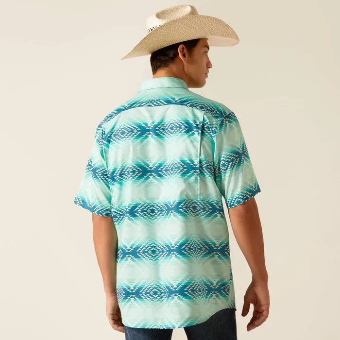 VentTEK Classic Fit Shirt Bleached Aqua Men Ariat Button Down Shirts VentTEK Classic Fit Shirt Bleached Aqua Men Ariat Button Down Shirts