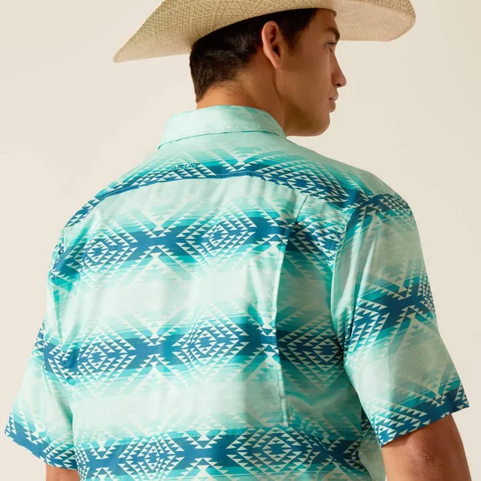 VentTEK Classic Fit Shirt Bleached Aqua Men Ariat Button Down Shirts VentTEK Classic Fit Shirt Bleached Aqua Men Ariat Button Down Shirts