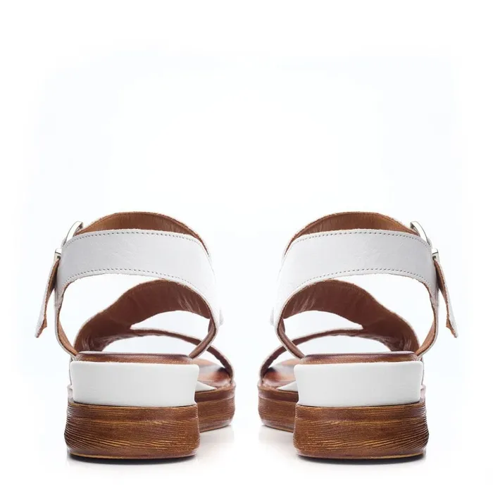 Wedge Sandals Women Moda In Pelle Palmers White Leather