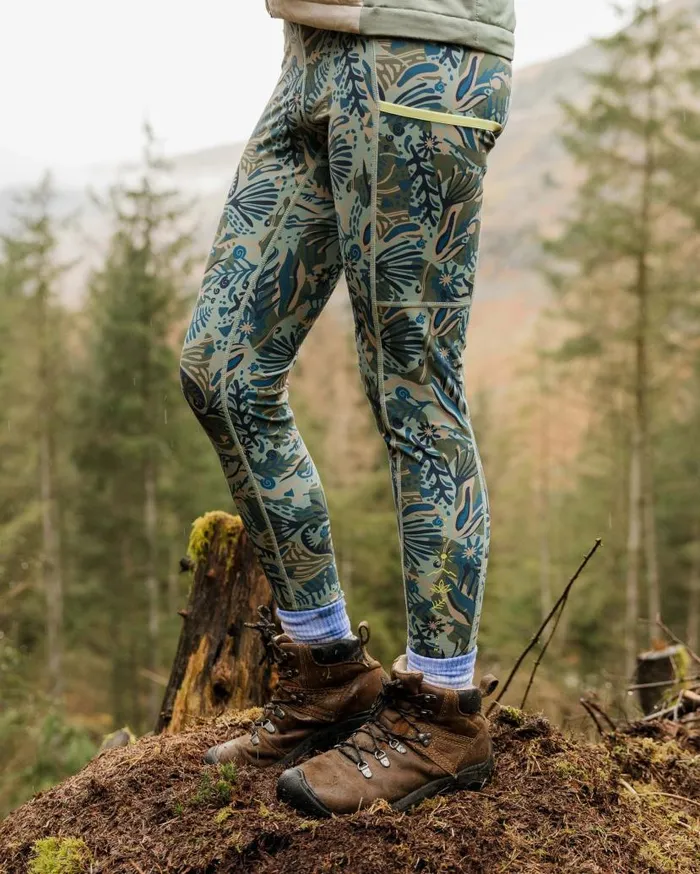 Women Bottoms Passenger Mantra Recycled Leggings Abstract Seaweed Pistachio Abstract Seaweed Pistachio