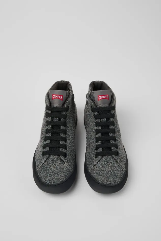 Women Camper Ankle Boots Peu Touring Gray Textile Ankle Boots