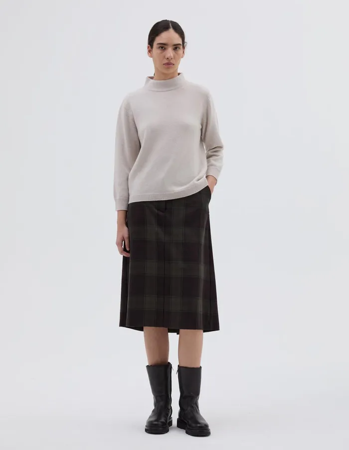 Women Cropped Sleeve Turtle Neck Mist Margaret Howell Knitwear