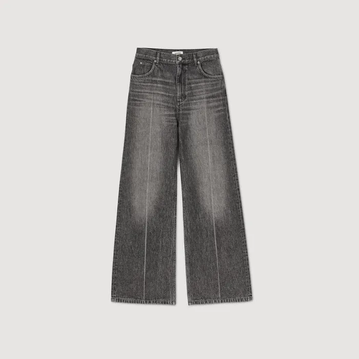 Women Jeans SANDRO Wideleg Jeans Grey