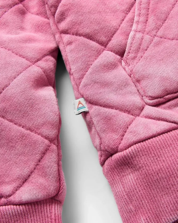 Women Tops Passenger Clementine Recycled Quilted Popper Up Hoodie Mauve Haze Mauve Haze