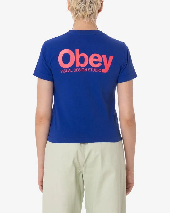Women VISUAL DESIGN STUDIO KAYLIN TSHIRT Surf Blue OBEY Clothing TSHIRTS