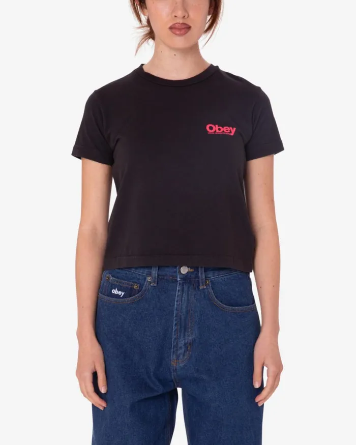 Women VISUAL DESIGN STUDIO KAYLIN TSHIRT Surf Blue OBEY Clothing TSHIRTS