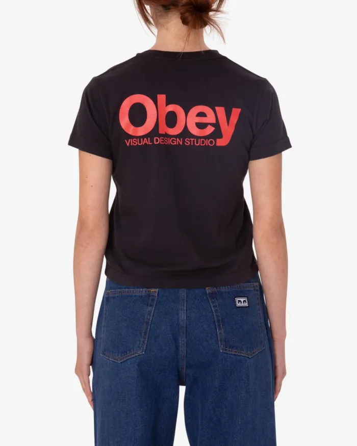 Women VISUAL DESIGN STUDIO KAYLIN TSHIRT Surf Blue OBEY Clothing TSHIRTS