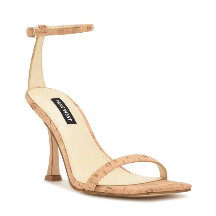 Yess Ankle Strap Sandals Natural Cork Women Nine West Dress Yess Ankle Strap Sandals Natural Cork Women Nine West Dress
