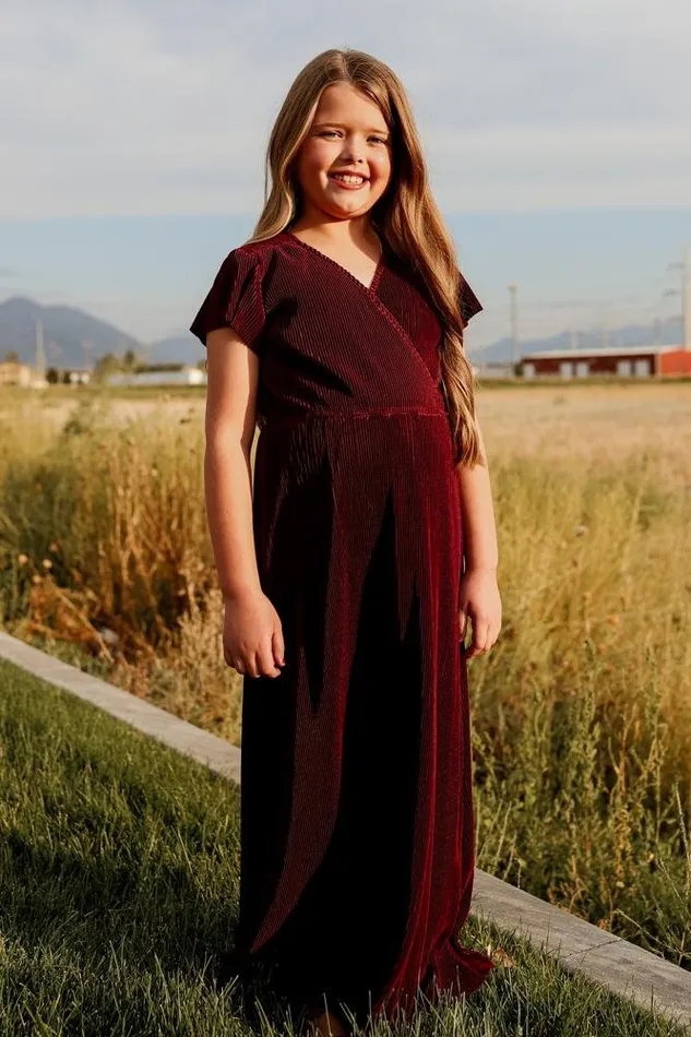 Youth Athena Pleated Maxi Dress Mulberry Women Baltic Born Flower Girl Youth Athena Pleated Maxi Dress Mulberry Women Baltic Born Flower Girl